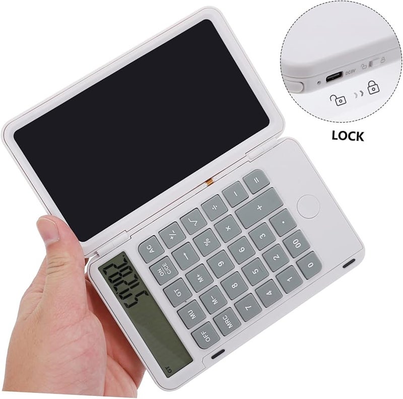 Portable LCD Handwriting Board Calculator with Erasable Screen for Students Office and School Use - Image 2
